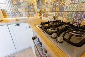 Family Apartment, 1 Bedroom, Non Smoking, Balcony | Private kitchen - Apart-Hotel LAVINA (Sumy)