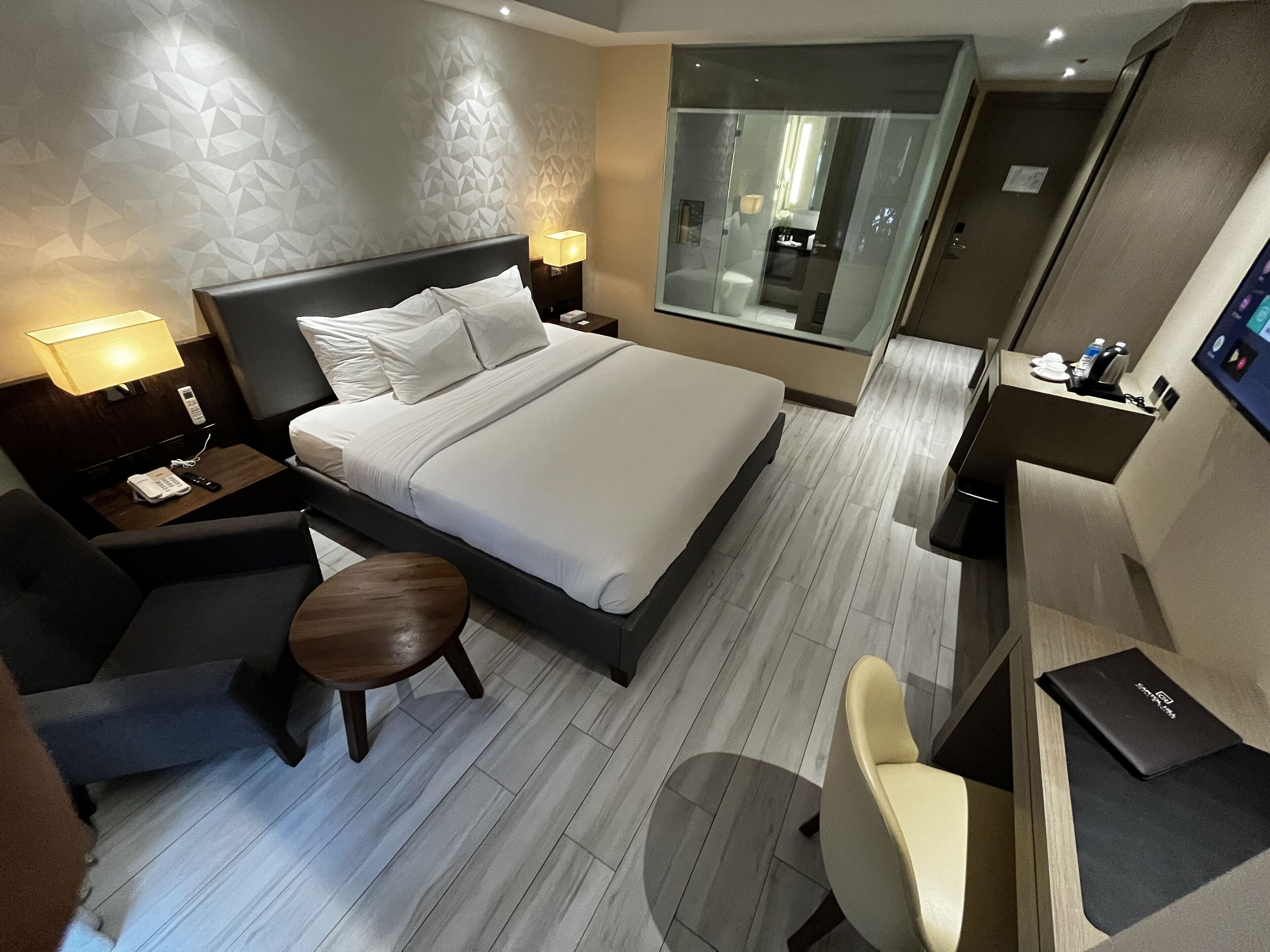 free toiletries, hair dryer, dressing gowns, slippers