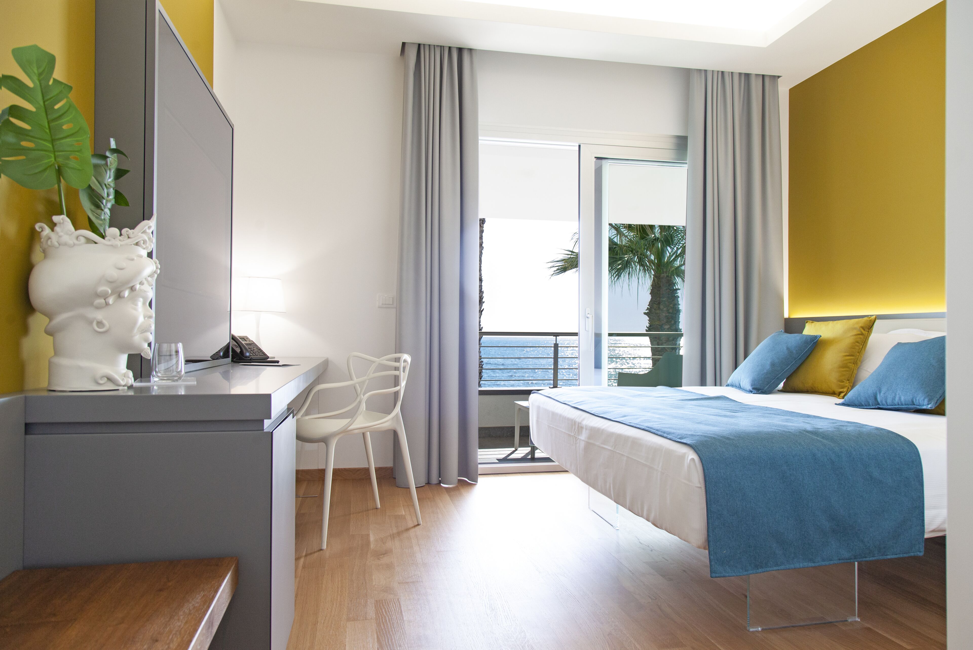 Premium bedding, down duvets, Select Comfort beds, minibar