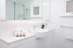 Shower, hair dryer