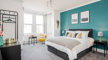 2 bedrooms, desk, iron/ironing board, travel cot