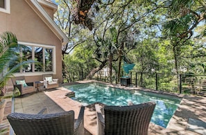A heated pool
