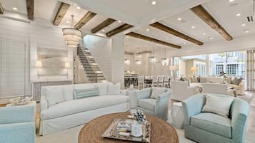 Villa, 5 Bedrooms | Living room | 36-inch TV with cable channels, DVD player, table tennis