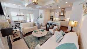 House, 4 Bedrooms | Living room | Flat-screen TV - Prairie Pass Homes by Dune Vacation Rentals (Santa Rosa Beach)