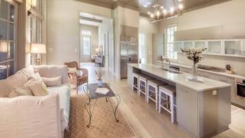 House, 5 Bedrooms | Living room | 50-inch flat-screen TV with cable channels, TV, DVD player