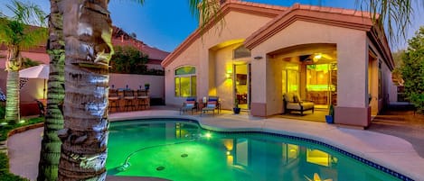 Outdoor pool, a heated pool