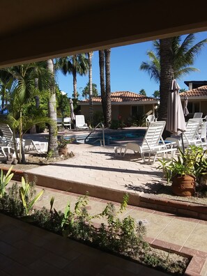 Outdoor pool, a heated pool
