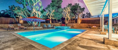 Outdoor pool, a heated pool