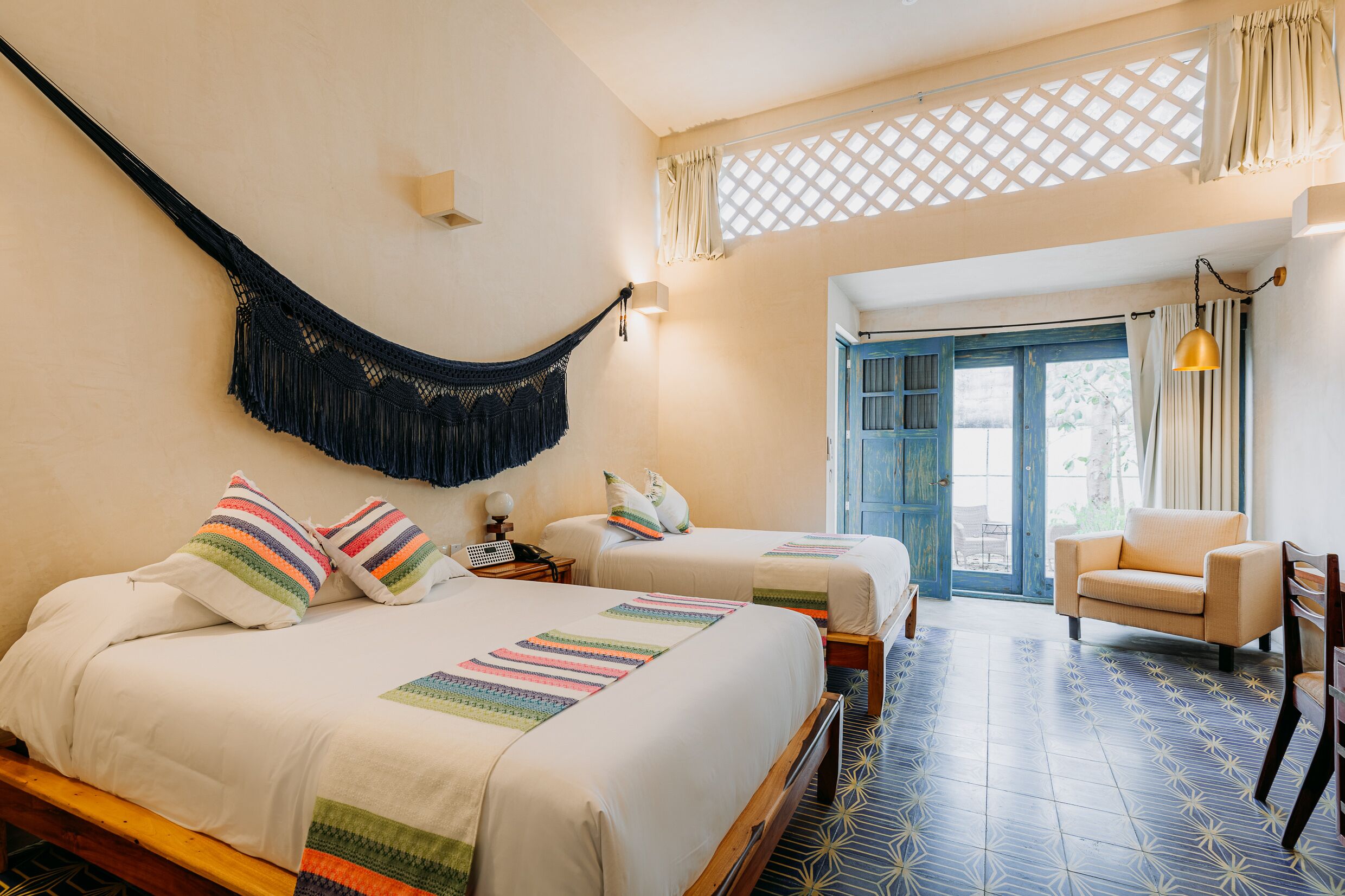 Habitació Deluxe, 2 llits dobles | Roba de llit d'alta qualitat, cobrellits i decoració individual 