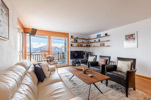 TV, fireplace - Ski Paradise SP 009 - MOUNTAIN apartment 4 pers (Veysonnaz)