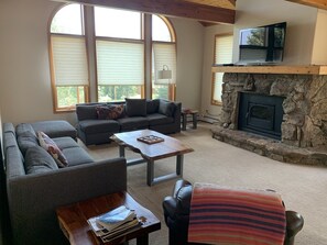 テレビ、暖炉、テーブルサッカー台、卓球台