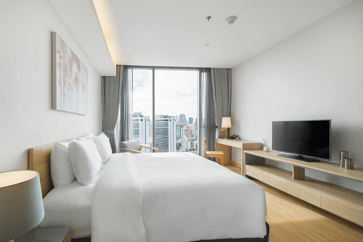 In-room safe, desk, laptop workspace, soundproofing