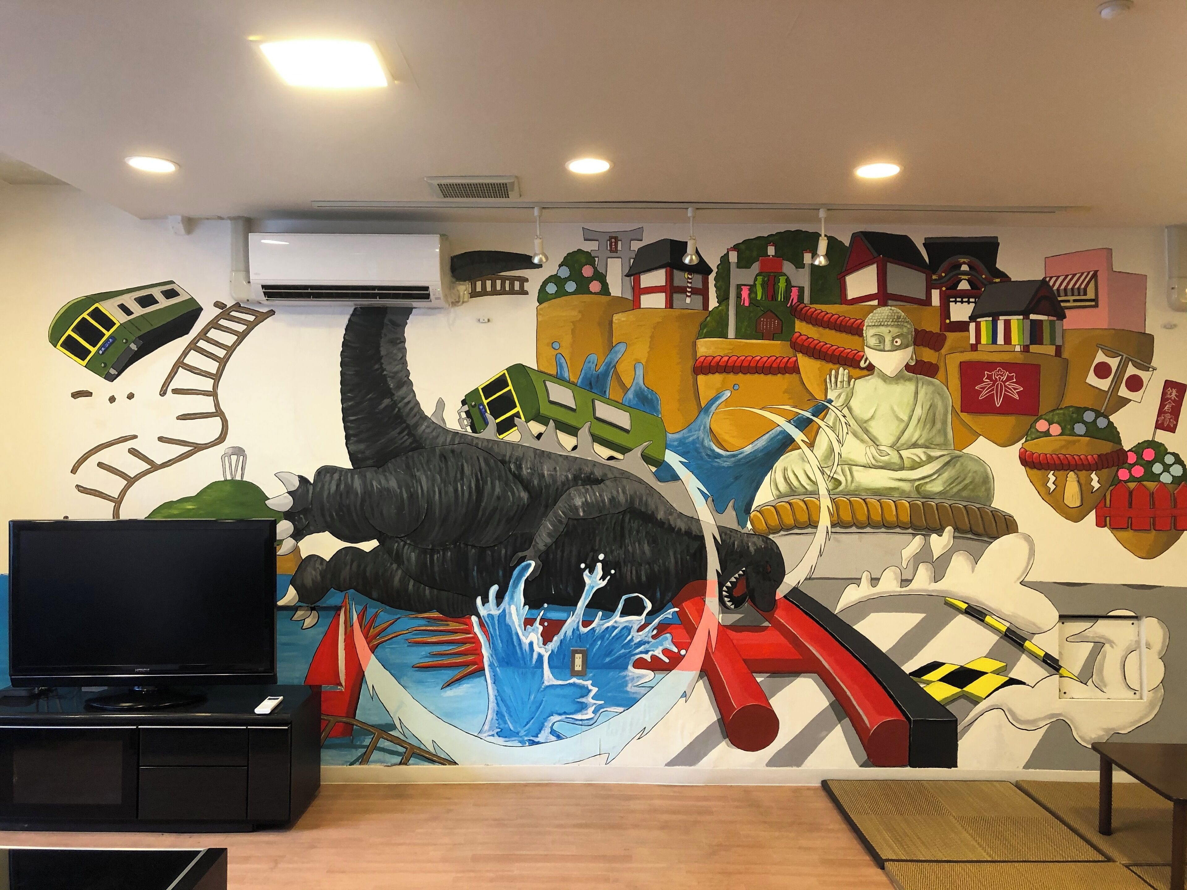 Mini-fridge, microwave, cookware/dishes/utensils