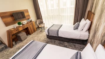 Quarto duplo luxo | Roupas de cama de algodão egípcio, roupas de cama premium, frigobar