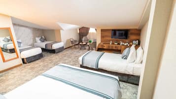 Suíte família | 1 quarto, roupas de cama de algodão egípcio, roupas de cama premium