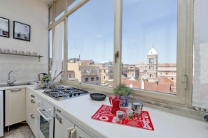 Apartment, 3 Bedrooms (Tino 2) | Private kitchen | Full-size fridge, microwave, stovetop, espresso maker - Repubblica Apartments (Rome)