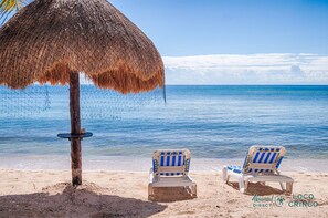 Accommodatie ligt op het strand