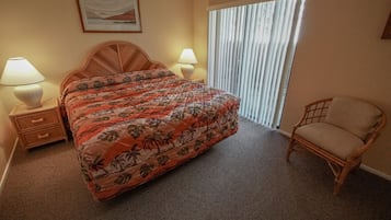 1 bedroom, blackout curtains, iron/ironing board, bed sheets