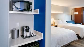 Individually decorated, individually furnished, desk, laptop workspace