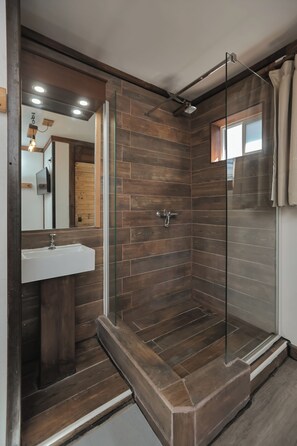 Classic Room | Bathroom | Shower, rainfall showerhead, soap - Rustika Bed & Breakfast (Vina del Mar)