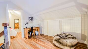 Desk, iron/ironing board, travel cot, free WiFi