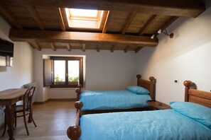 Down duvets, memory-foam beds, desk, soundproofing