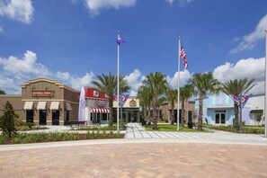 A commercial area with a General Store, an ice cream shop, and an arcade.