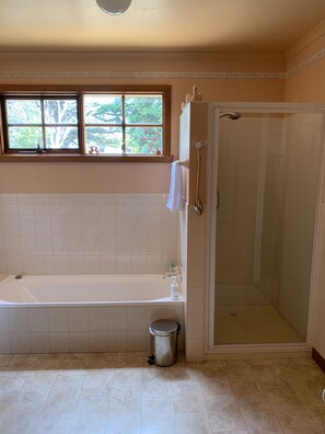 Hair dryer, towels, soap, toilet paper - Much Loved Period Cottage (Penguin)