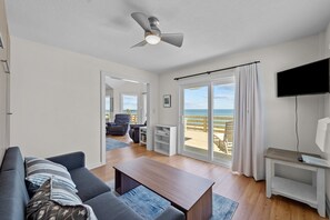 TV, DVD player, stereo