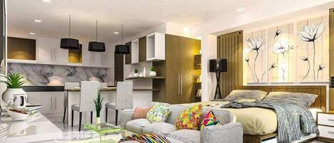 Standard Studio Suite | 3 bedrooms, minibar, in-room safe, desk