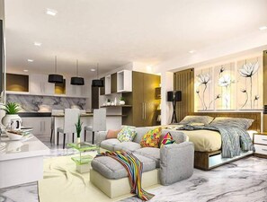 3 chambres, minibar, coffres-forts dans les chambres, bureau
