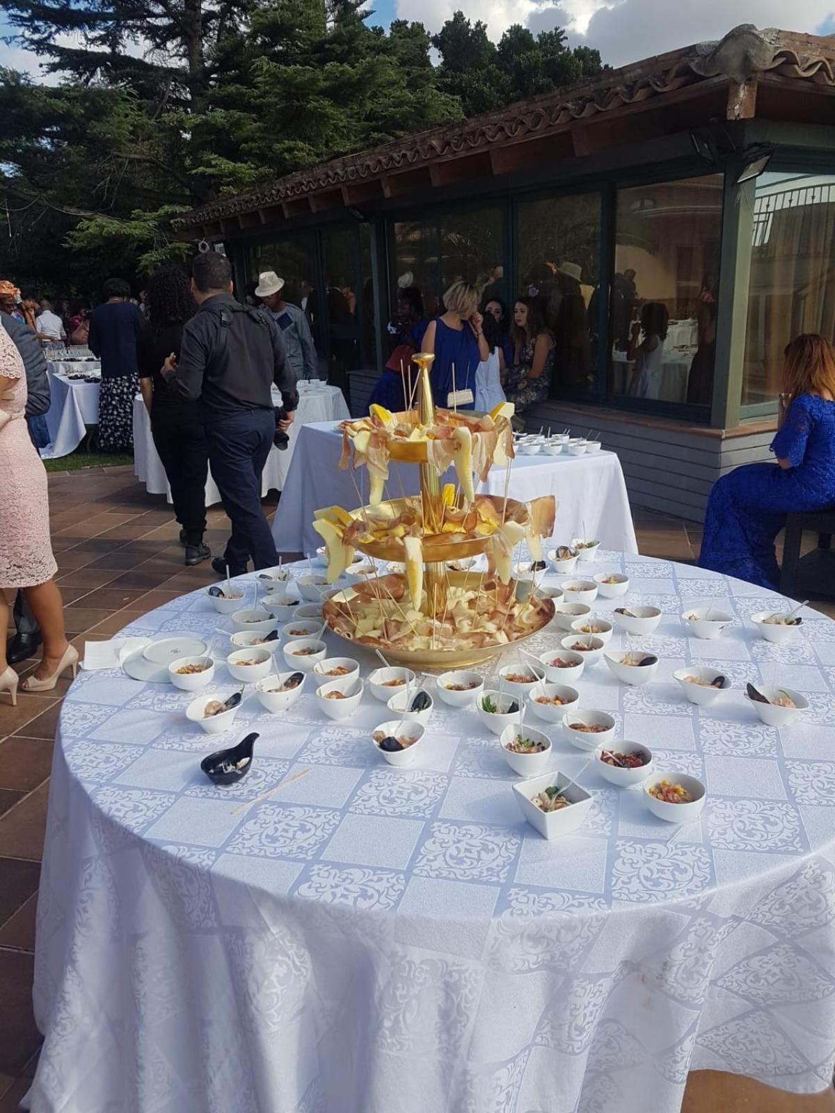 Outdoor banquet area