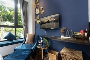 Deluxe Apartment, Balcony (201-203-205) | Frette Italian sheets, premium bedding, minibar, in-room safe - KunKin Luxury Apartment (Ho Chi Minh City)