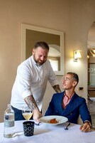 Lunch, dinner served; local and international cuisine, garden views 