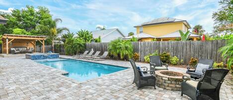 Outdoor pool, a heated pool