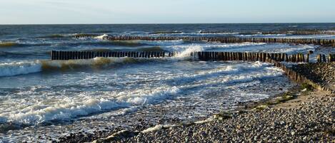 Beach nearby, sun-loungers