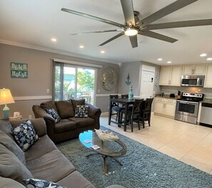 Televisio, Netflix, DVD-soitin, kirjoja