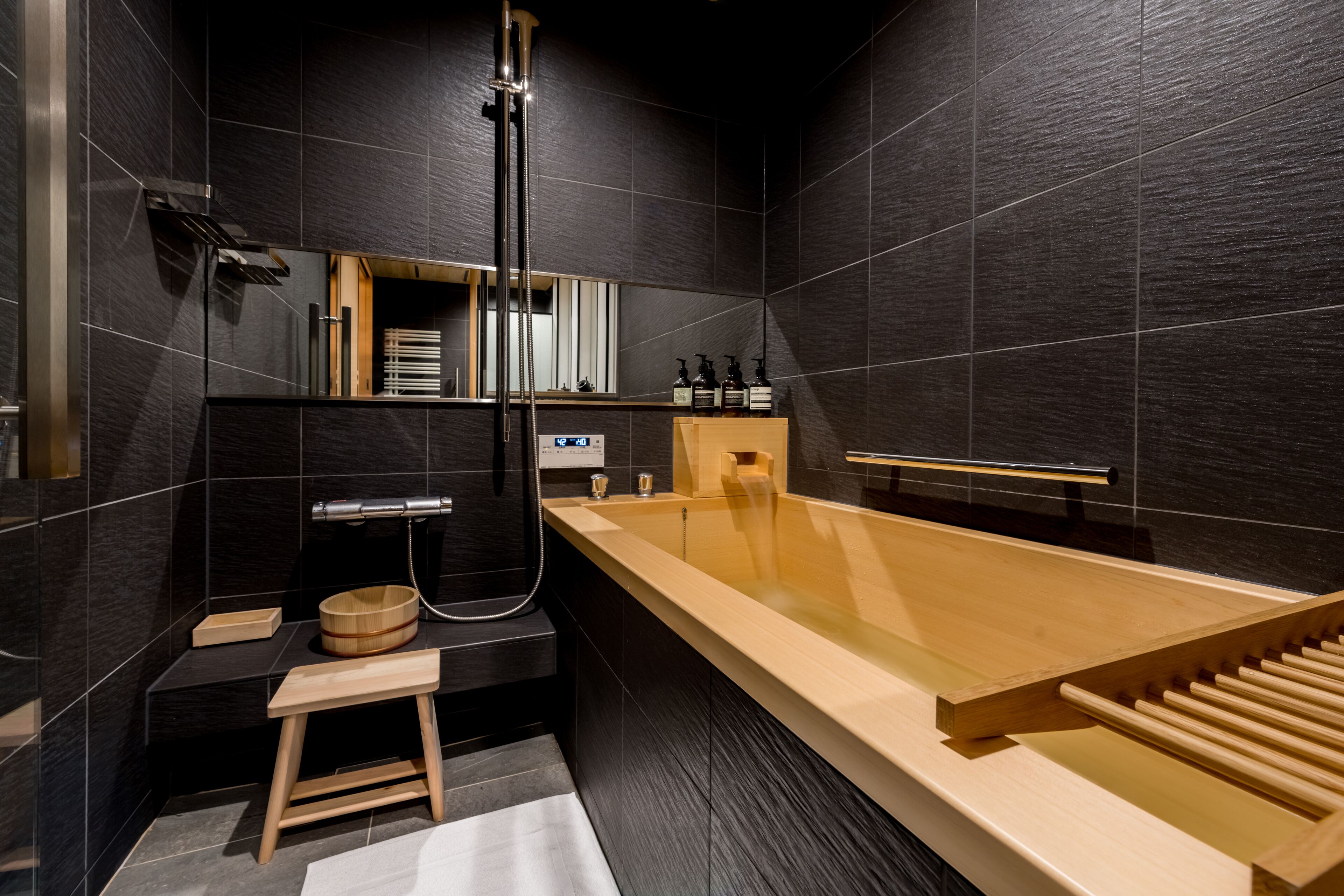 Luxury Room, Non Smoking (Kiyohira) | Bathroom | Separate bathtub and shower, deep-soaking bathtub, free toiletries
