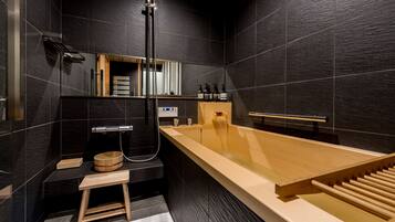Luxury Room, Non Smoking (Kiyohira) | Bathroom | Separate bathtub and shower, deep-soaking bathtub, free toiletries