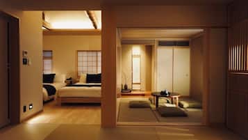 غرفة فاخرة. - لغير المدخنين (Kiyohira) | 1 غرفة نوم وأغطية فراش متميزة وميني بار وخزنة داخل الغرفة