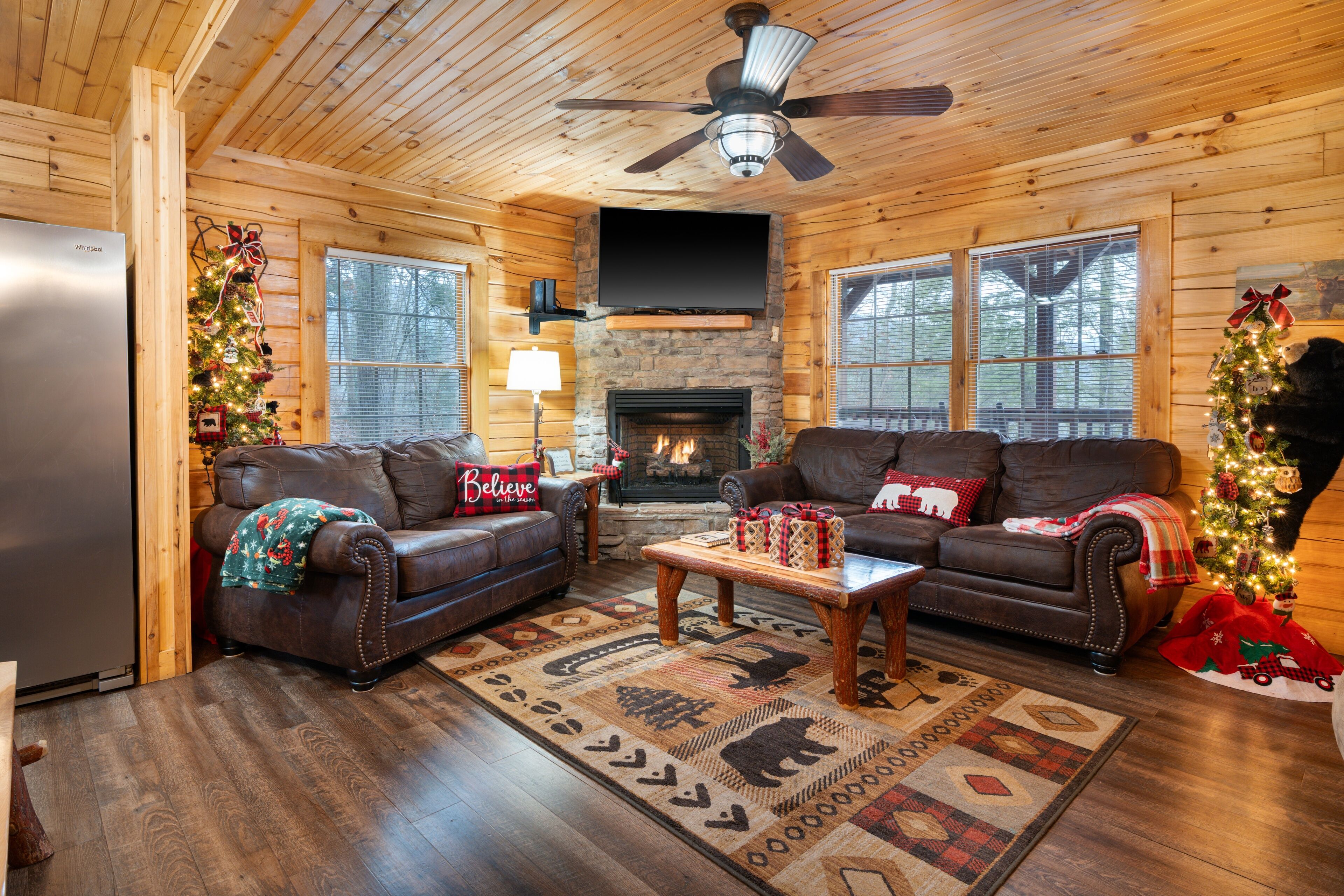 Cabin, 3 Bedrooms | Living area