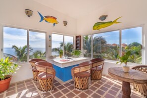 Dining - Casa Luna amazing Ocean Front House in Akumal Riviera Maya Mexico (Akumal)