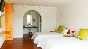 Double Room | Down comforters, in-room safe, iron/ironing board, bed sheets