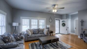 Smart TV, video games, foosball, books