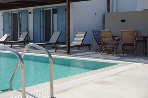 Outdoor pool - Villa Ilios with outside-pool, relaxing- and BBQ-area - nearby the sea (Lachania)