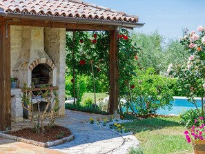 Terrace/patio - Stunning villa for 6 people with WIFI, private pool, A/C, TV and terrace (Pazin)