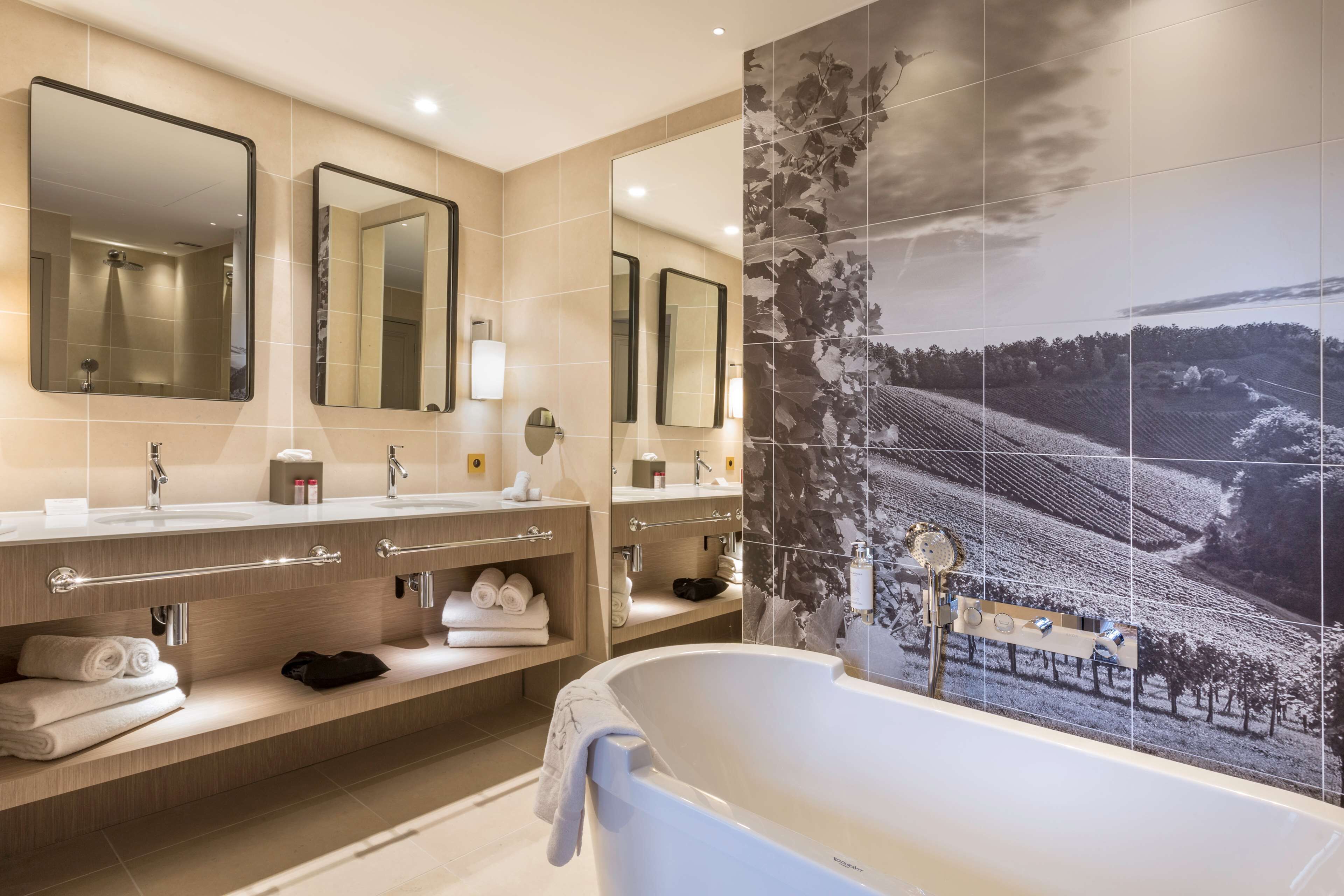 suite, 1 king bed, non smoking, terrace (twin bed on request;with sofabed) | bathroom | shower, hair dryer, bathrobes, slippers