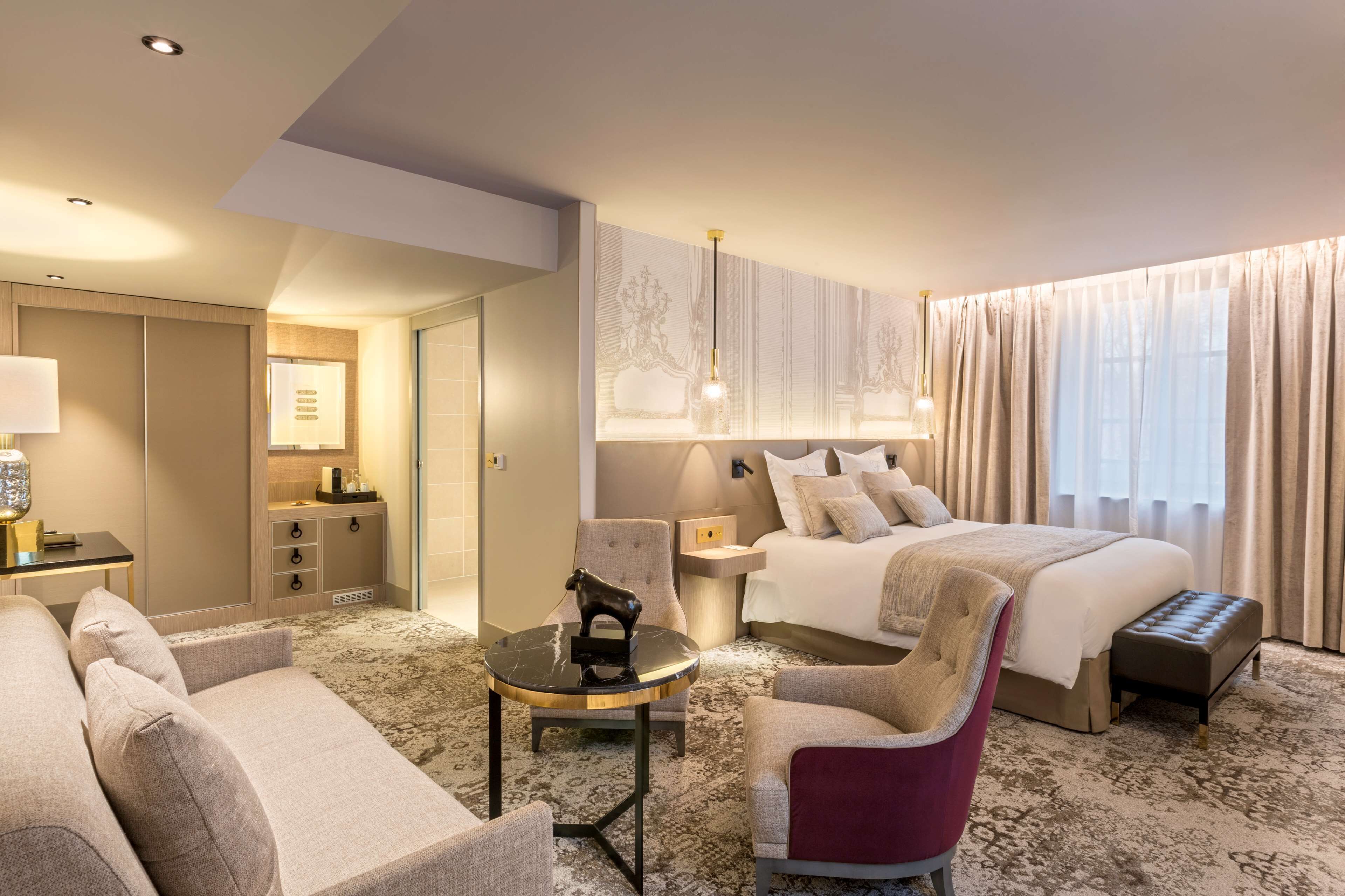 family room, 1 king bed, non smoking (twin bed on request;with sofabed) | premium bedding, in-room safe, desk, blackout curtains