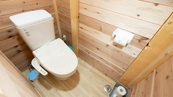 Shower, free toiletries, hair dryer, slippers