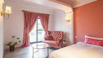 Premium bedding, down comforters, blackout drapes, free WiFi